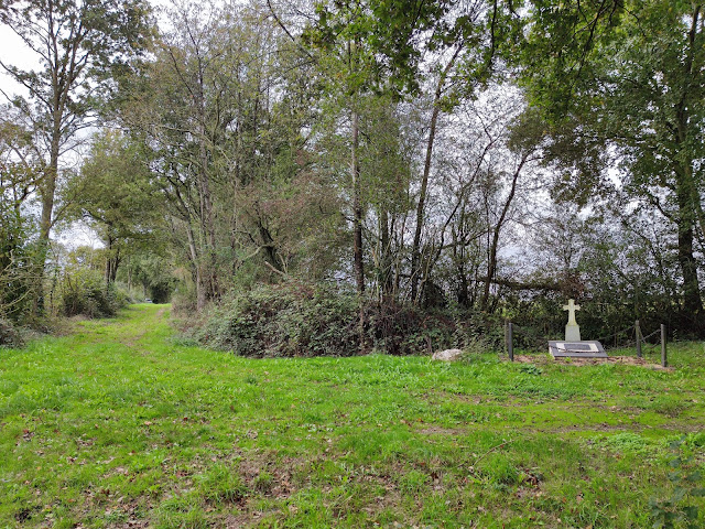 La Croix-Couverte près du Tremblay, chemin creux, lieu de l'embuscade des chouans.