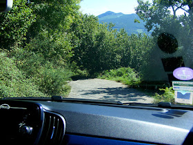 Descending a narrow road in Navarre, Spain.  Indre et Loire, France. Photographed by Susan Walter. Tour the Loire Valley with a classic car and a private guide.