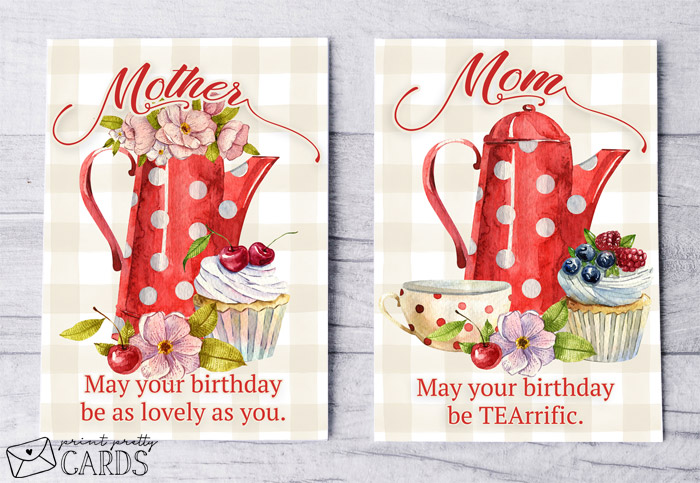 Printable Birthday Cards for Mom