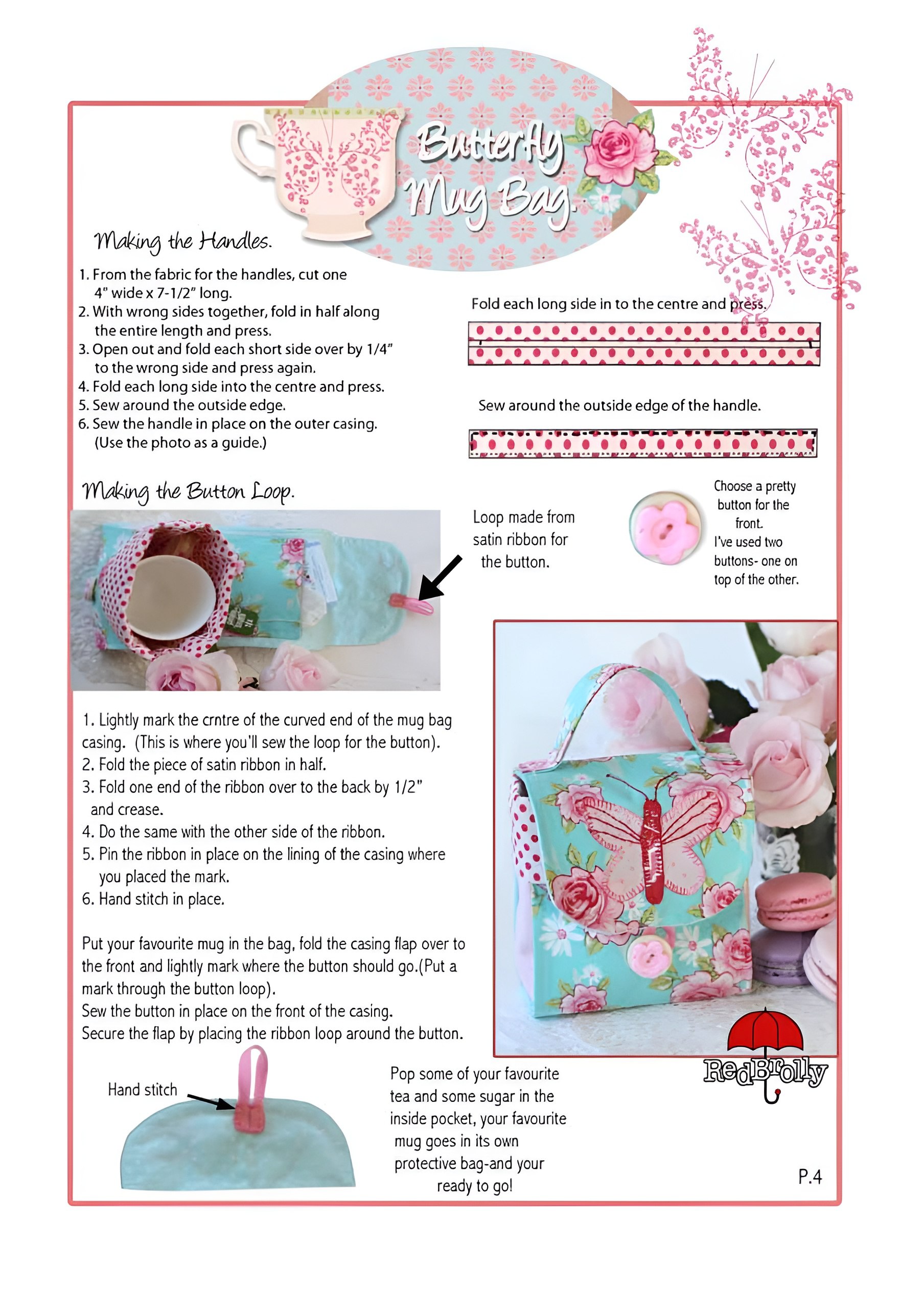 Mug Bag Pattern & Tutorial