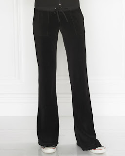 Juicy Black Velour Snap-Pant