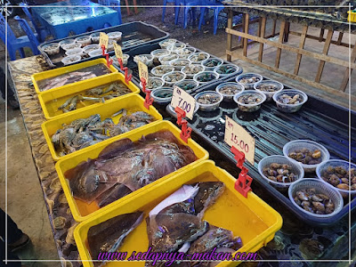 udang, sotong, kerang, ketam boleh pilih sendiri