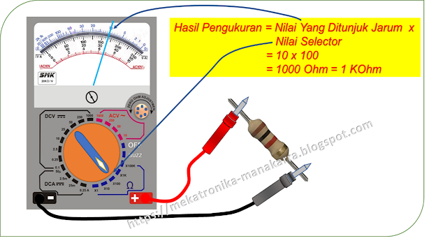 Gambar 5. Mengukur resistor 4 Warna