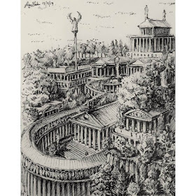 09-Roman-Greek-temple-Tim-Stokes-Fantasy-and-Real-Life-Architecture-Drawings-www-designstack-co