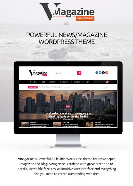 Vmagazine - Blog and Magazine WordPress Themes