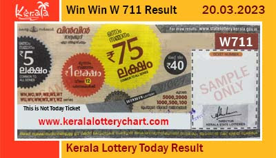 Kerala Lotteries Result 20.03.2023-Win Win W 711