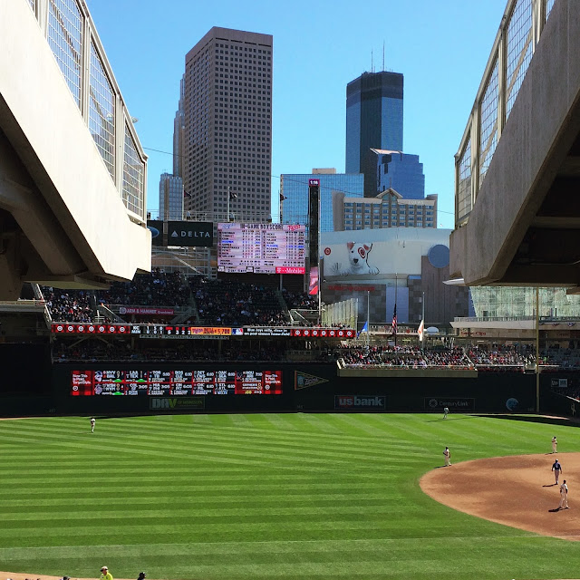 downtown view from target field