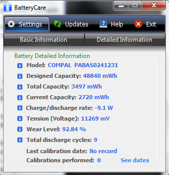 BatteryCare Detailed Information