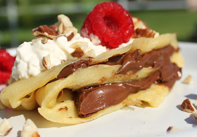 Raspberry Nutella Hazelnut Crepe Recipe