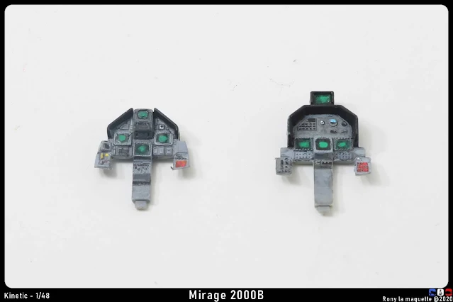 Le cockpit du Mirage 2000B de Kinetic au 1/48.