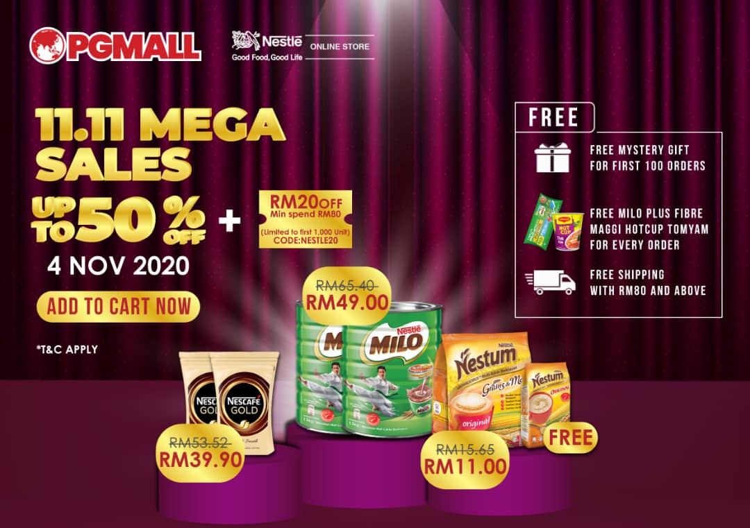 PGMall Big Brand Pre Sales 11.11 Menampilkan Jenama Terkenal Dengan Diskaun Dan Hadiah Misteri Buat Pembeli