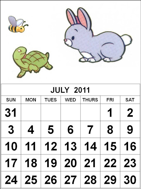 july 2011 calendar. kids Calendar July 2011: