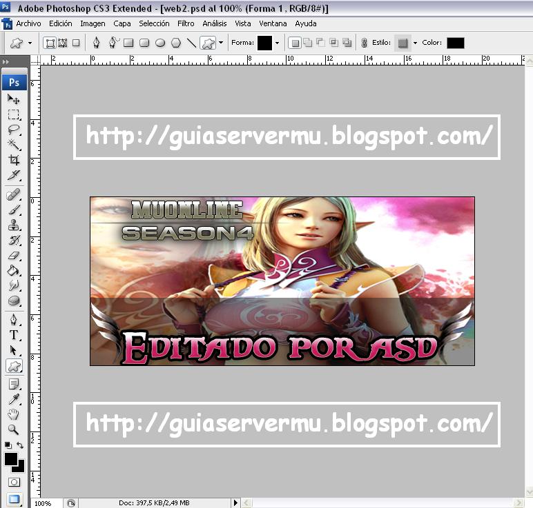 Imagen cargada en photoshop con efecto sobre escritura