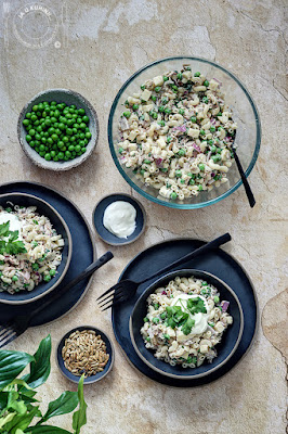 Posna tuna salata sa graškom i makaronama