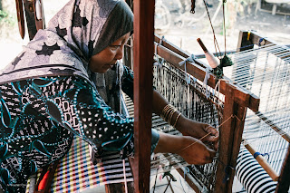 Handicraft village of traditional weaving of minority people in Chau Doc