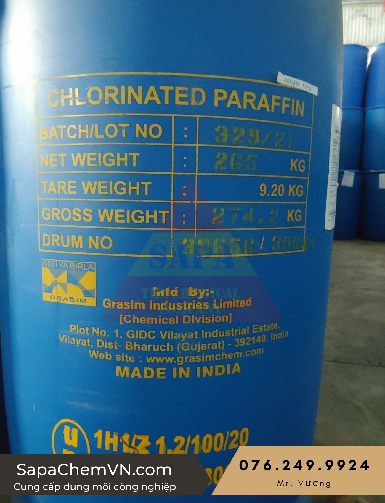 Chlorinated Paraffin S54- Aryafin Flow Tech - Ấn Độ - Chất hóa dẻo 05