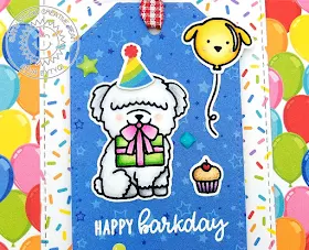 Sunny Studio Stamps: Party Pups Fluffy Clouds Fall Kiddos Build-A-Tag Rainbow Colored Cards by Anja Bytyqi and Vanessa Menhorn