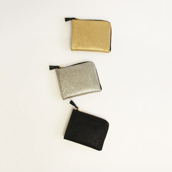 POMTATA / ポンタタ 軽量で小さいメタリック箔の財布 HAK SHORT WALLET