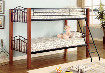 Wood and Metal Bunk Beds