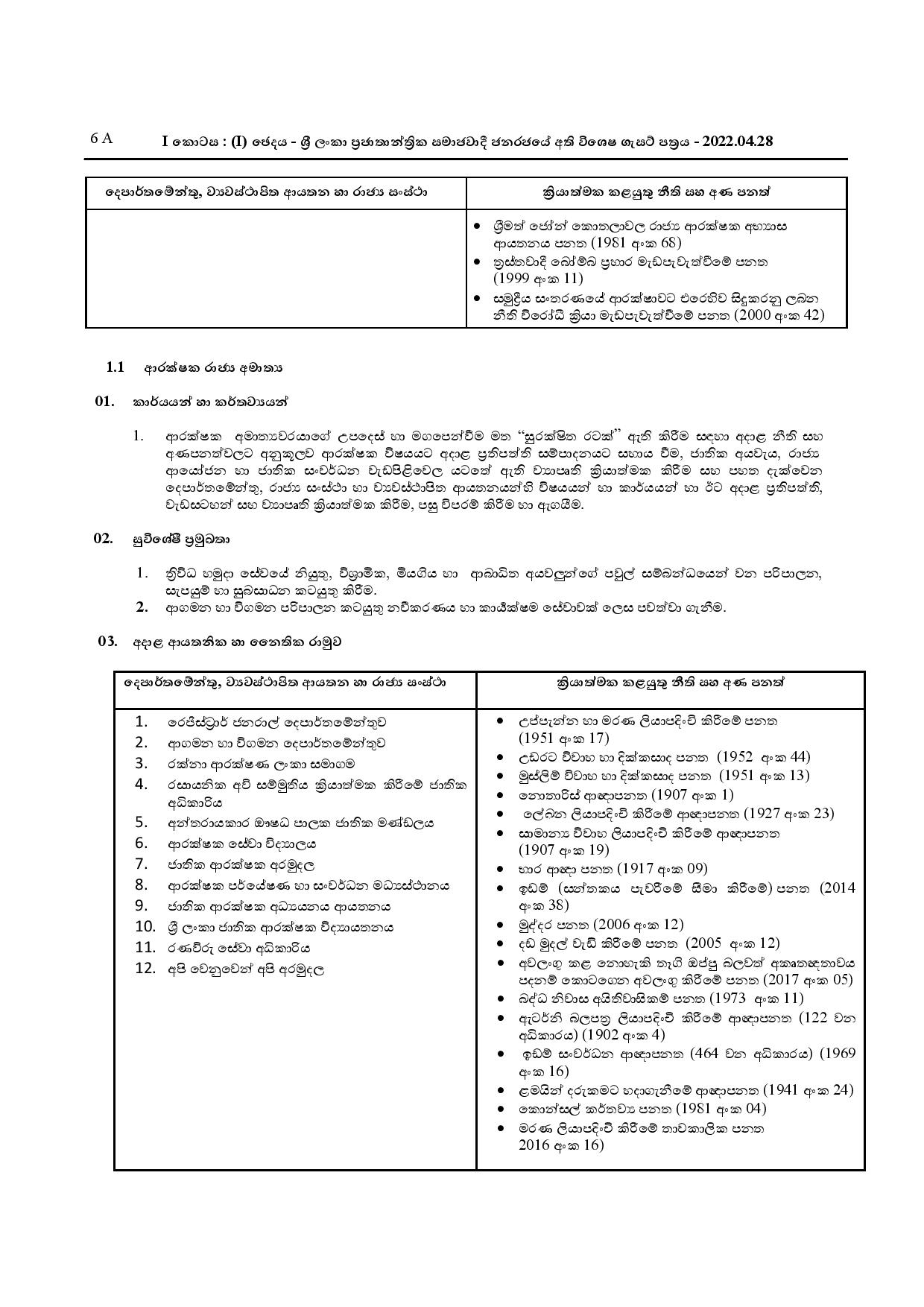 Ministries Duty  Gazette