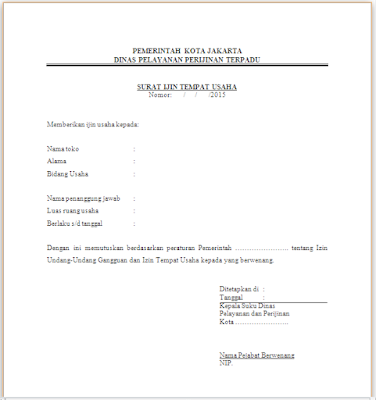 Cara Membuat Surat Permohonan Izin Tempat Usaha inilah Cara Membuat Surat Permohonan Izin Tempat Usaha