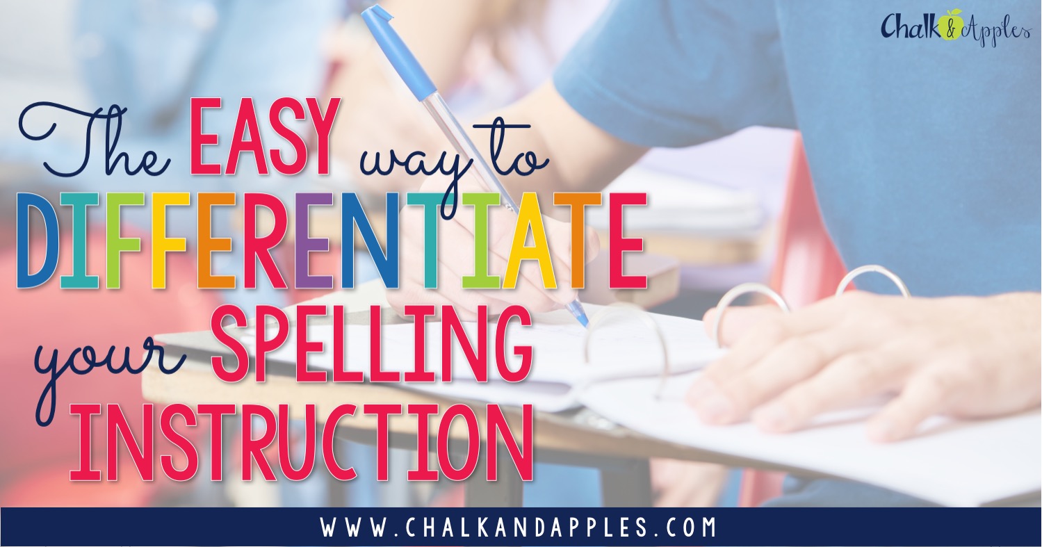 Quickly & easily differentiate your spelling instruction using the resources you already have!