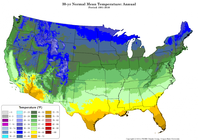 Temperature Medie Annue Stati Uniti