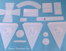 Kit de fiesta nacimiento o baby shower conejito