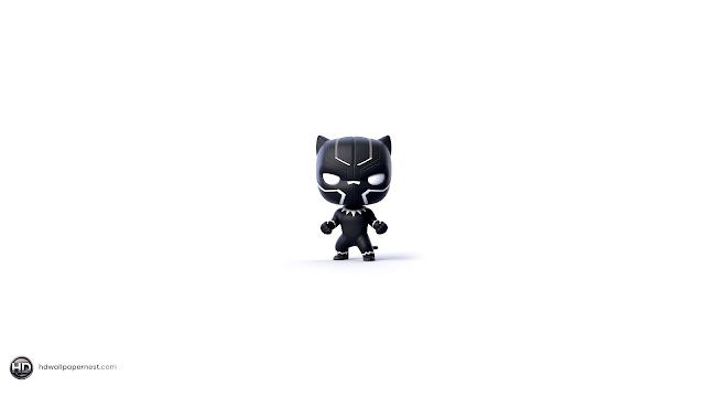 3D Cute Black Panther Pixar Style HD Wallpaper