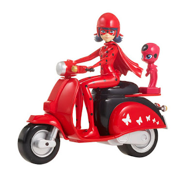 PRODIGIOSA. Las Aventuras de Ladybug - Playset Moto Scooter | Bandai 2017 | contenido detalle juguete