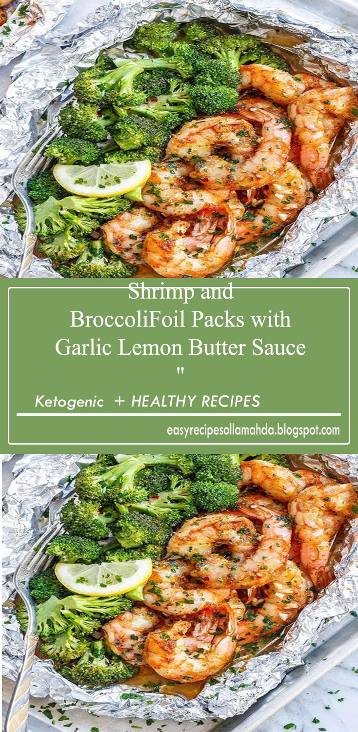 Shrimp and Broccoli Foil Packs with Garlic Lemon Butter Sauce – Whip up a super tasty meal in under 30 minutes! These quick and easy shrimp and broccoli foil packets baked in the oven make fo