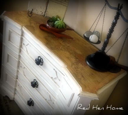 decoupaged chest of drawers