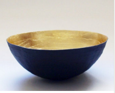 paper mache gold lined bowl