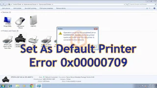 cara atasi set as default printer error 0x00000709