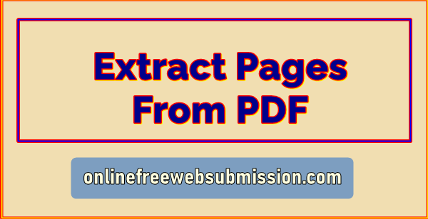 Extract Pages From PDF