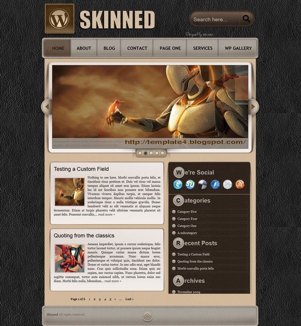 Skinned WordPress Theme