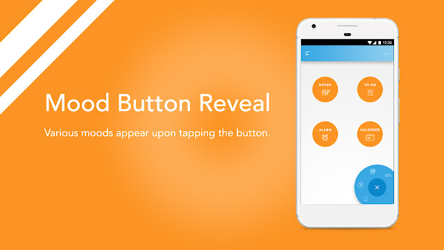 Android app UI and UX : bud mood button