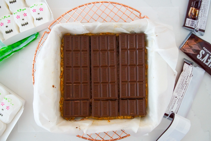 hershey bar layer for s'mores bars