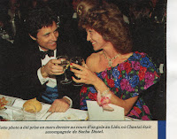 Chantal NOBEL et Sacha DISTEL au LIDO dînent ensemble.