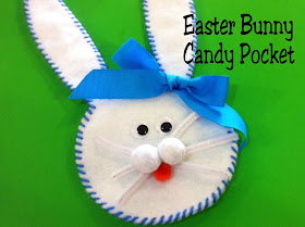 Felt Easter Bunny Candy Pocket by Kandy Kreations