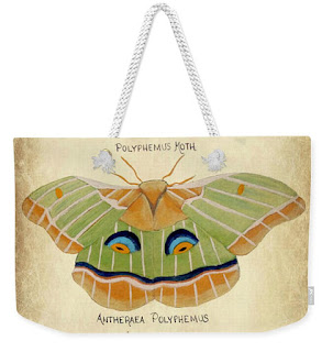 Luna Moth Artwork Weekender Tote Bag