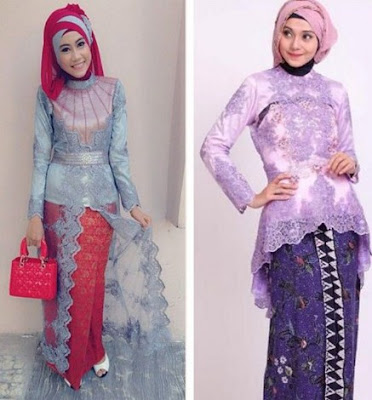 41 Contoh  Desain Model  Baju  Kebaya Muslim Brokat Modern 