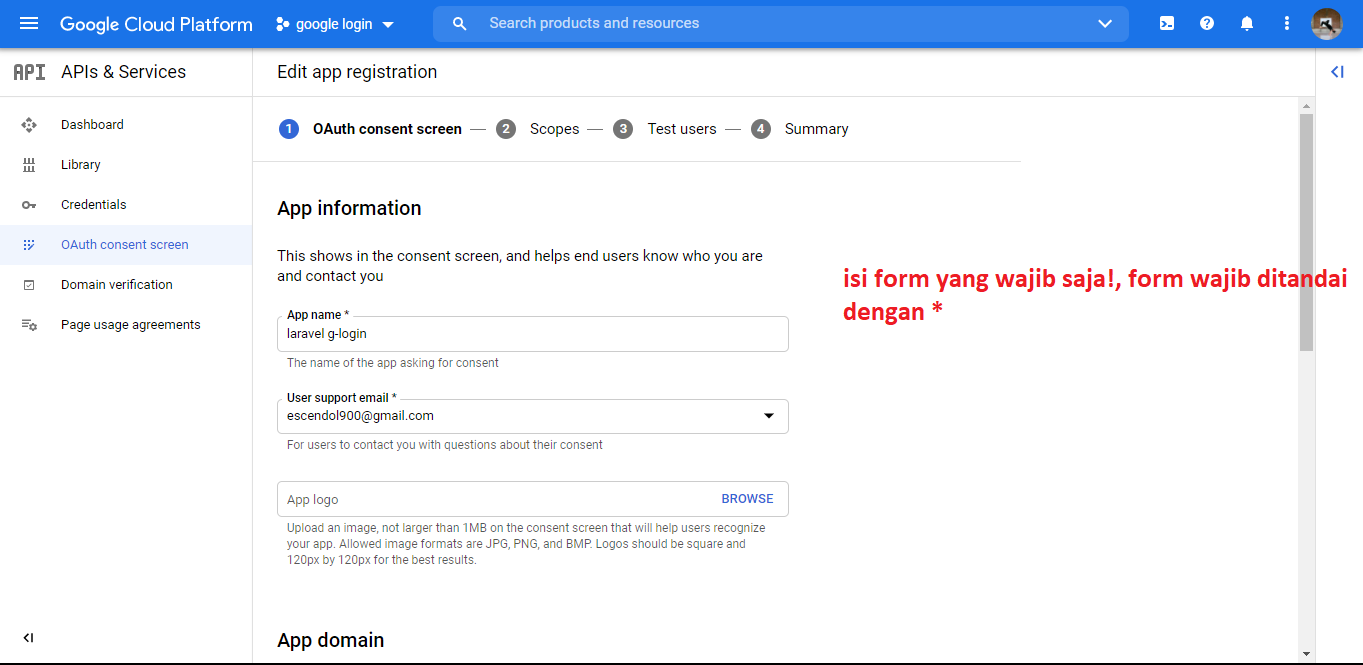 Membuat fitur login google di laravel