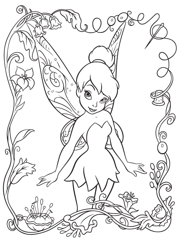 tinkerbell coloring pages