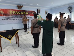 AKBP Edwin Louis Sengka Pimpin Sertijab Kabagren Polres Batang 