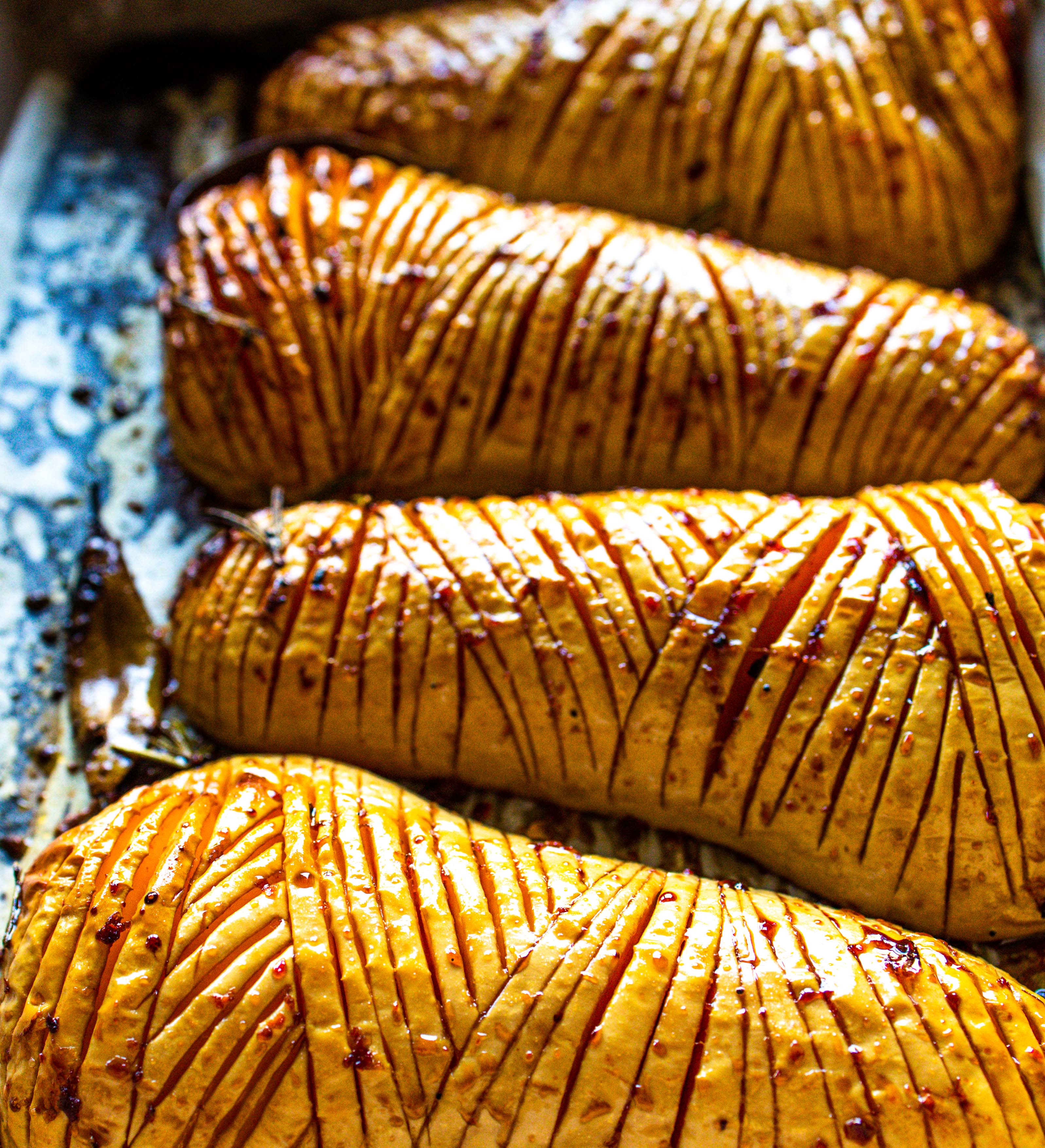 courge butternut, hasselback