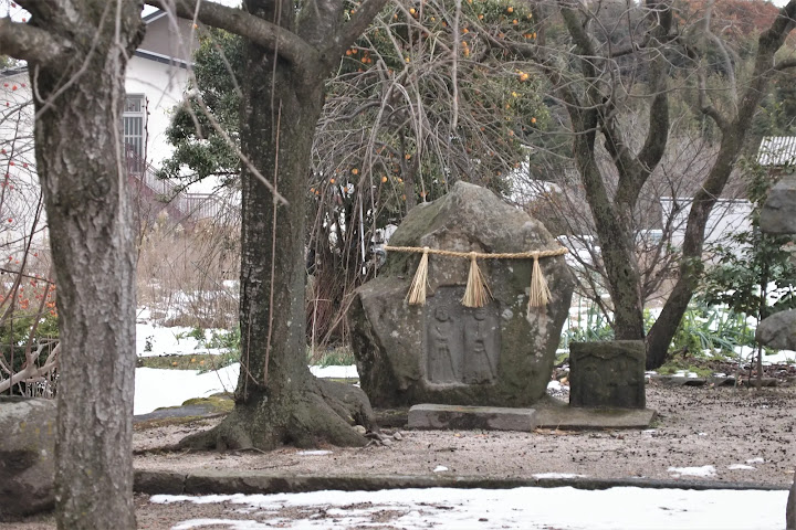 鳥取県西部のサイノカミ、尾高前市の双体道祖神