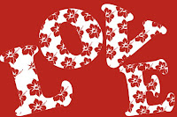 red valentine card background
