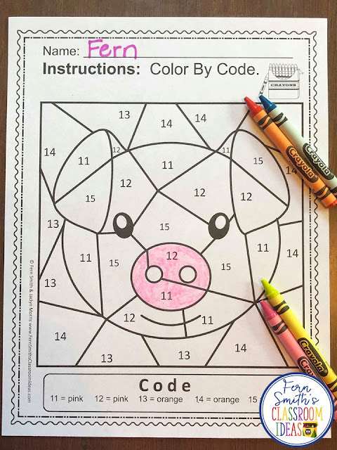 If you are looking for a resource for math remediation while still giving your students some confidence while reviewing important math skills, you will love this series. These five Color By Number worksheets focus on Numbers 11 to 20 with a cute Three Little Pigs theme. The five pages have only a few color selections and only a few numbers, to help your students focus on the repetitive pattern of numbers 11 to 20. All the while giving your students a fun and exciting review of important math skills at the same time! You will love the no prep, print and go ease of these printables. As always, answer keys are included.