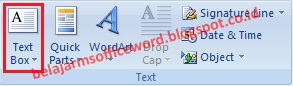 CARA MEMBUAT TEXT BOX DI MICROSOFT OFFICE WORD 2007